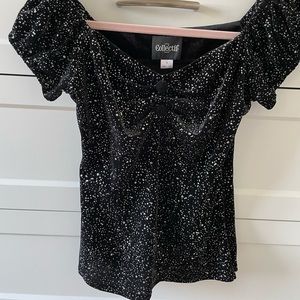 Black velvet top